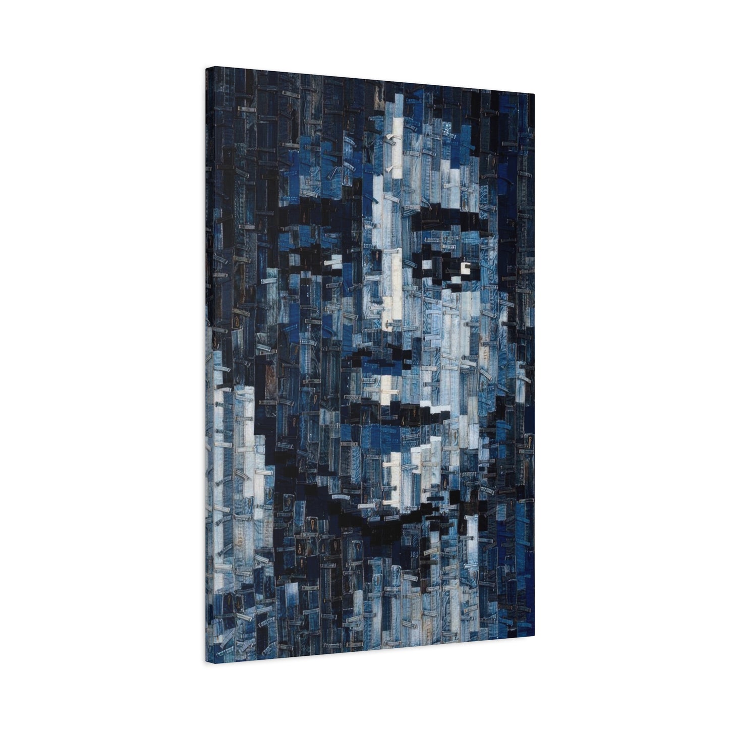 Denim Face Pattern Wall Art & Canvas Prints
