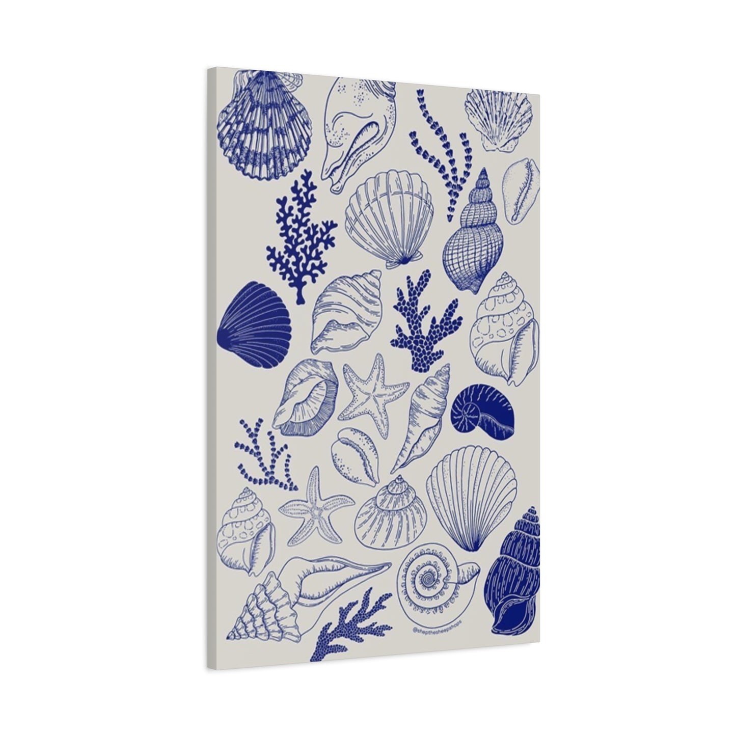 Purple Sea Shell Shape Poster Wall Art & Canvas Prints