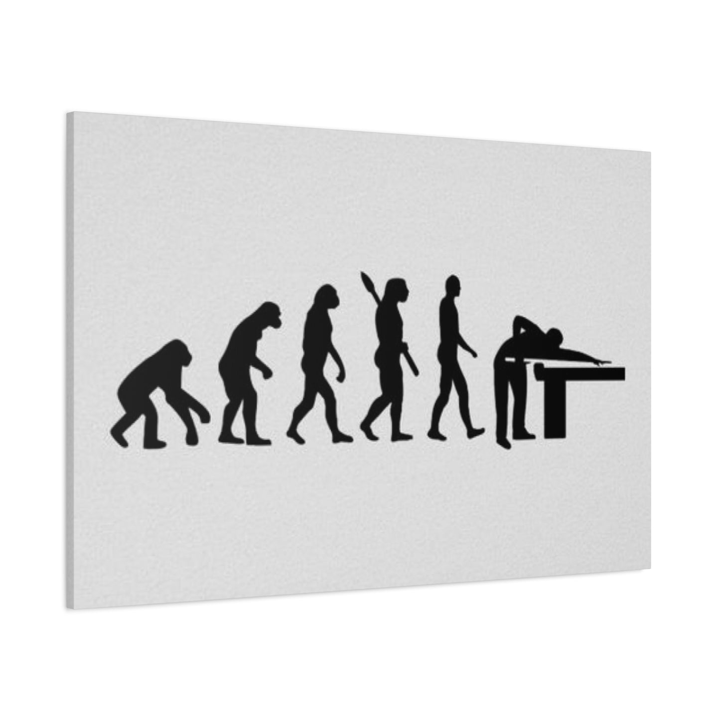 Evolution to Playing Pool Wall Art & Canvas Prints