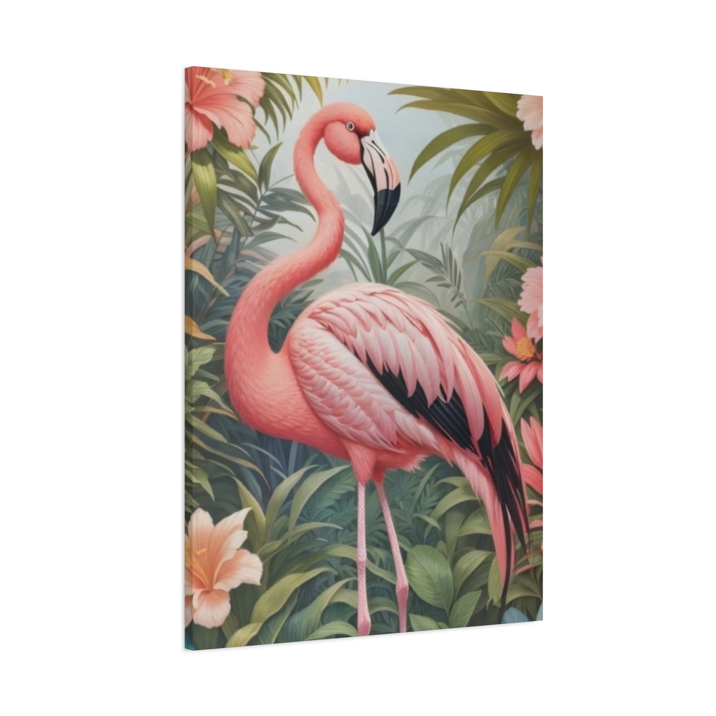 Flamingo In Forest Wall Art & Canvas Prints