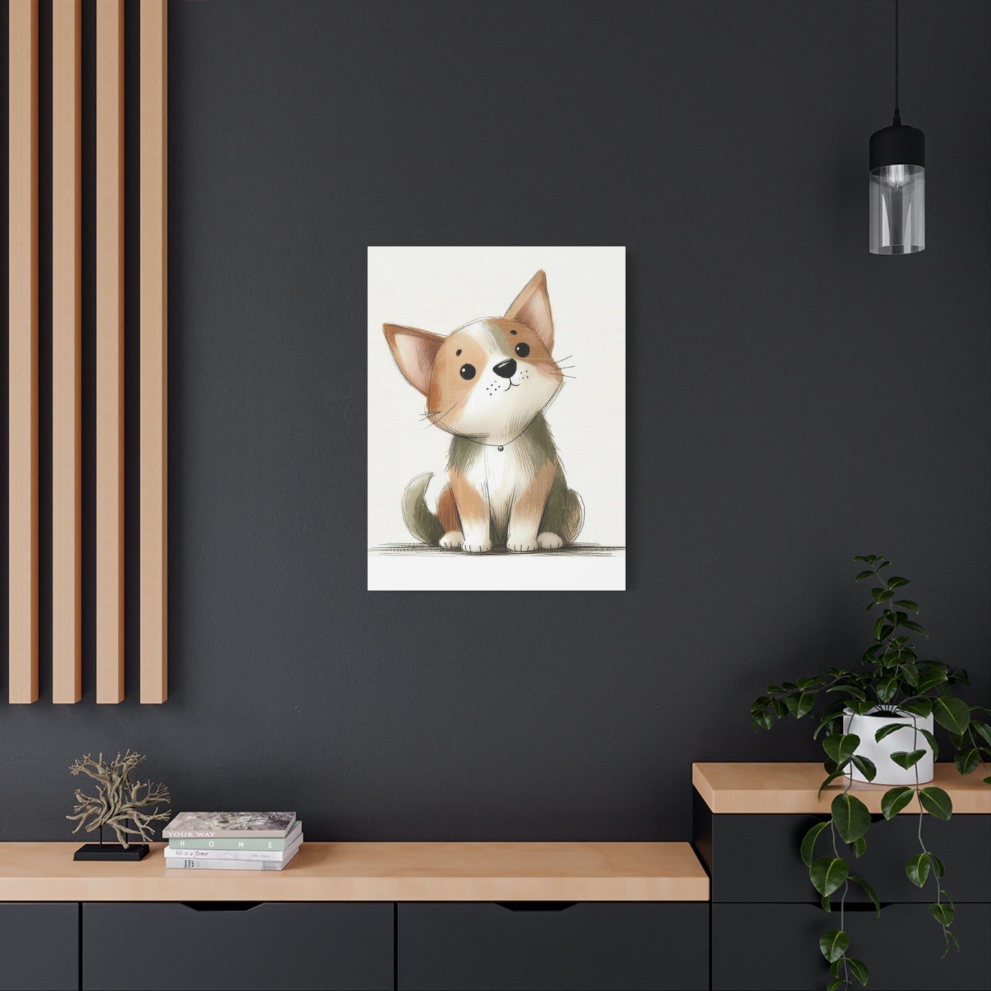 Innocent Puppy Clipart Dog Wall Art & Canvas Prints
