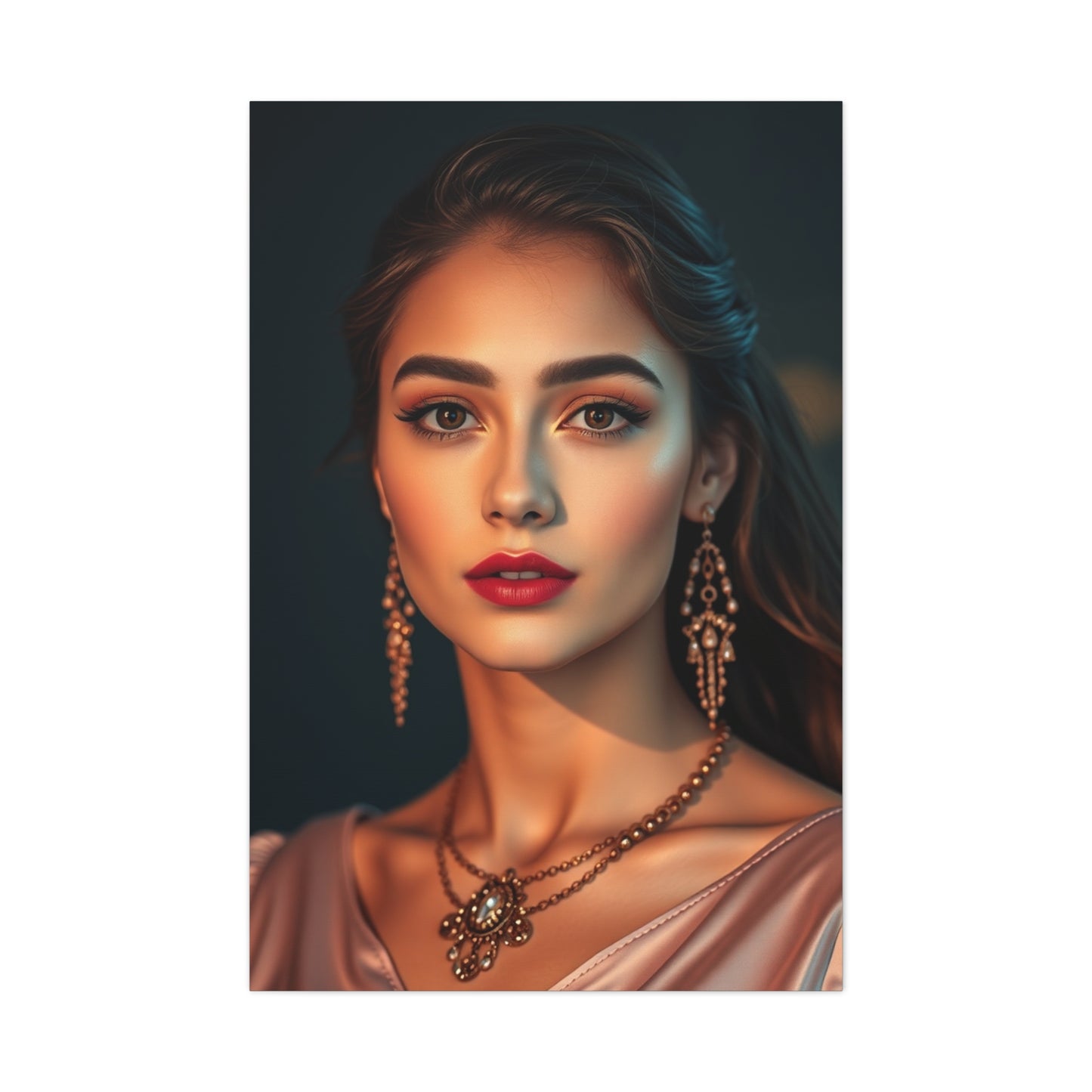 Golden Blush Elegance Canvas