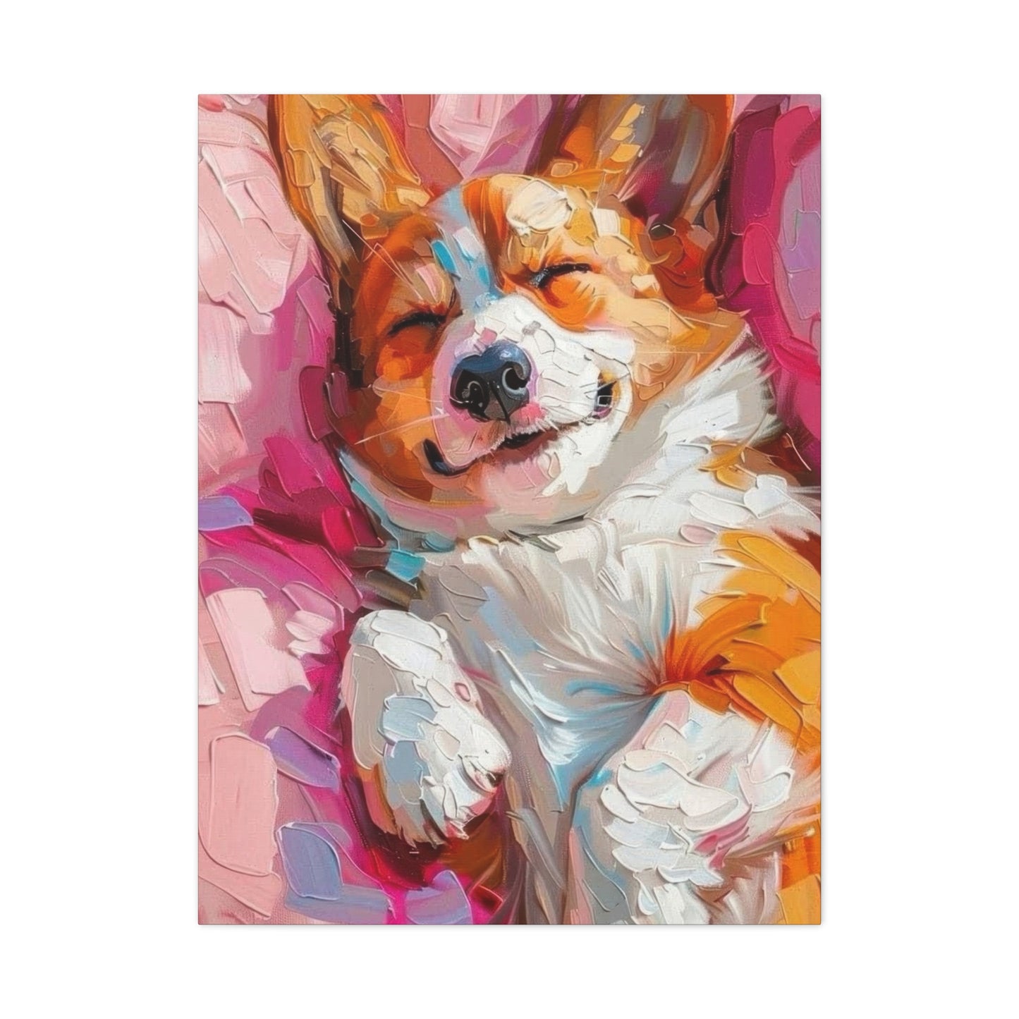 Sleeping Happy Dog Wall Art & Canvas Prints