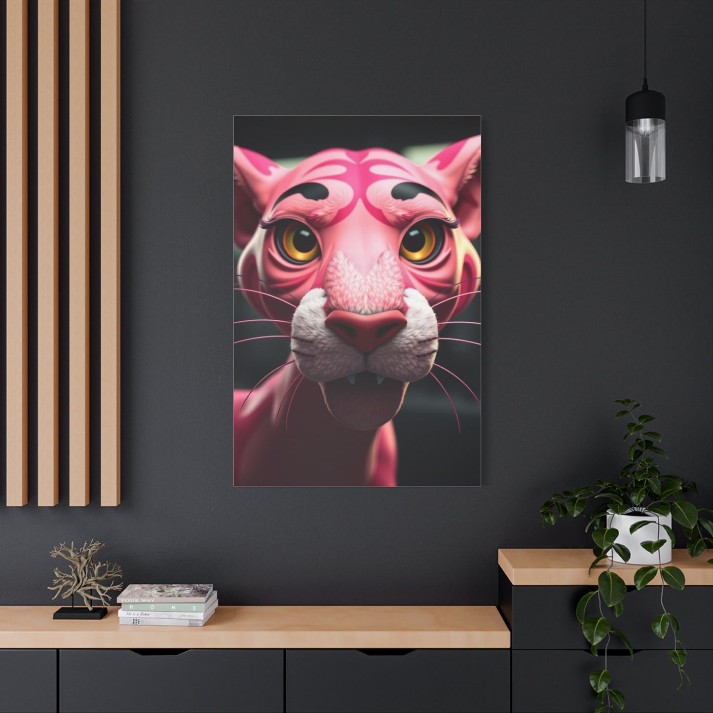 Cerise Feline Splendor Wall Art & Canvas Print