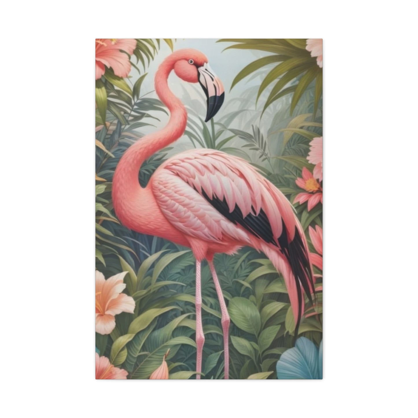 Flamingo In Forest Wall Art & Canvas Prints