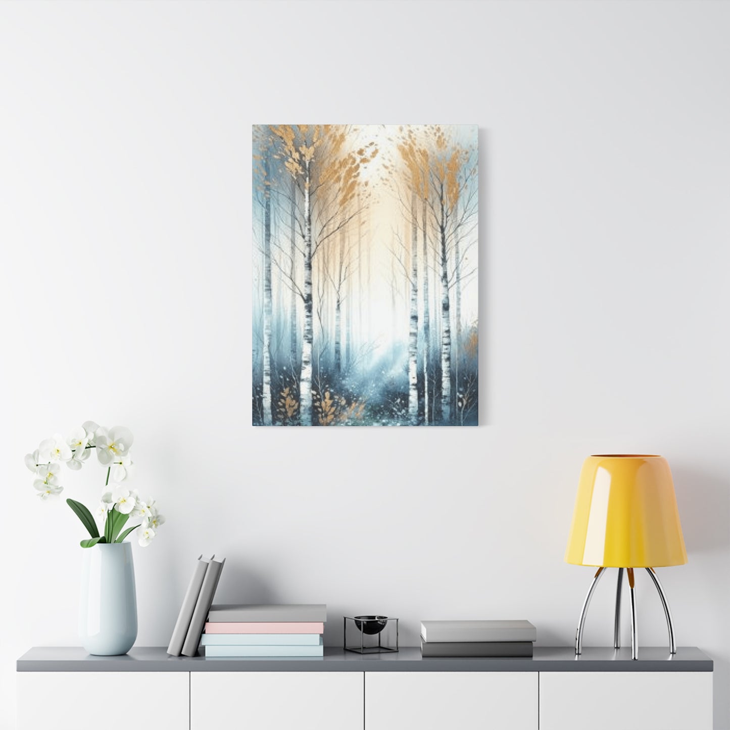 Bright Birch Trees Painting Wall Art & Canvas Prints