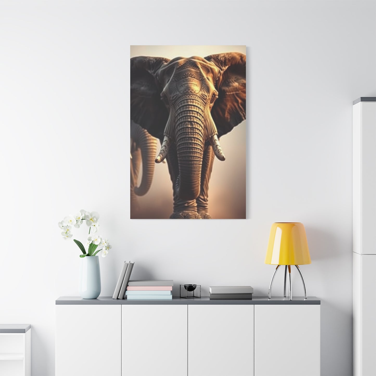 Serene Elephantine Panorama Wall Art & Canvas Print