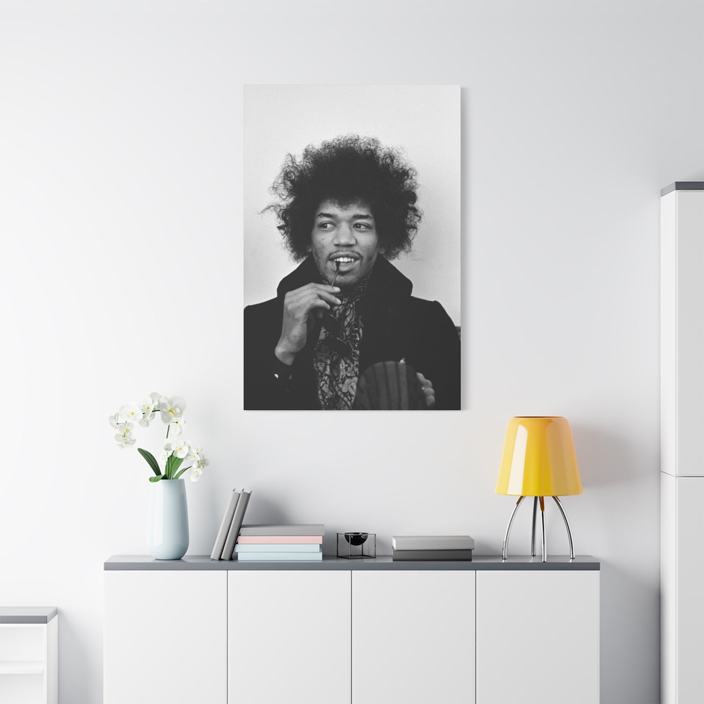 Monochrome Jimi Hendrix Poster Wall Art & Canvas Prints
