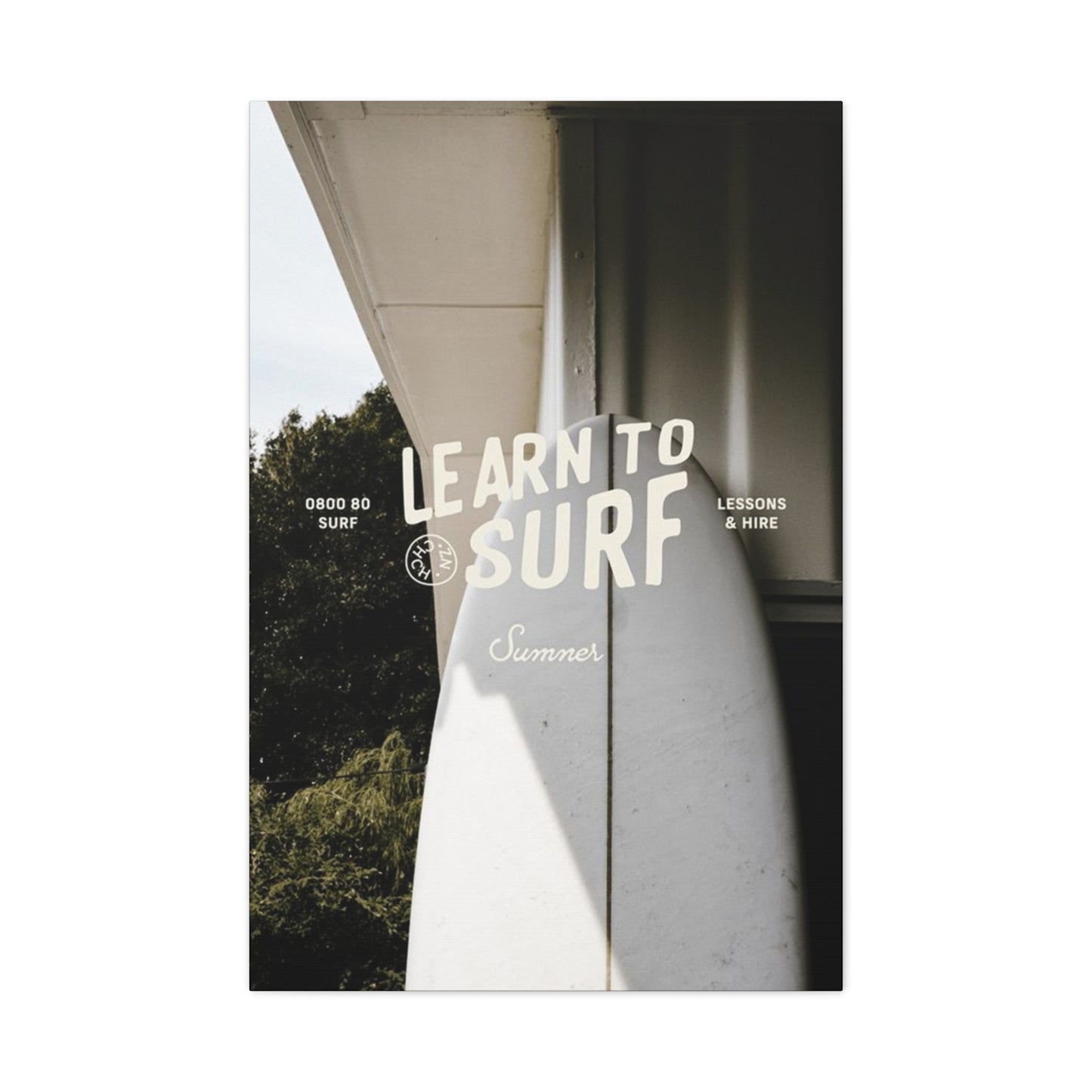 Learn To Surf Poster Wall Art & Canvas Prints