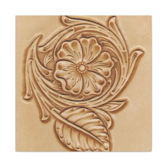 Flower On Leather Wall Art & Canvas Prints