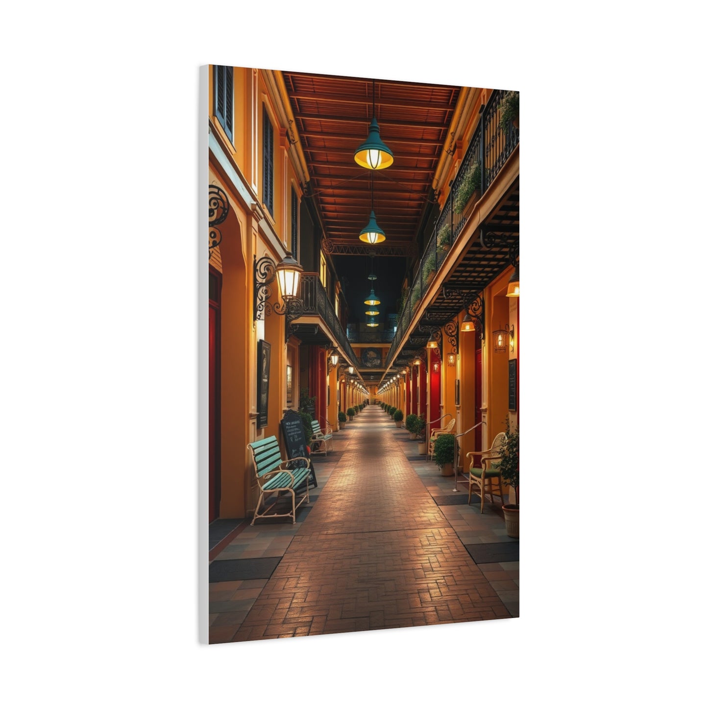 French Quarter Tableau Wall Art & Canvas Print