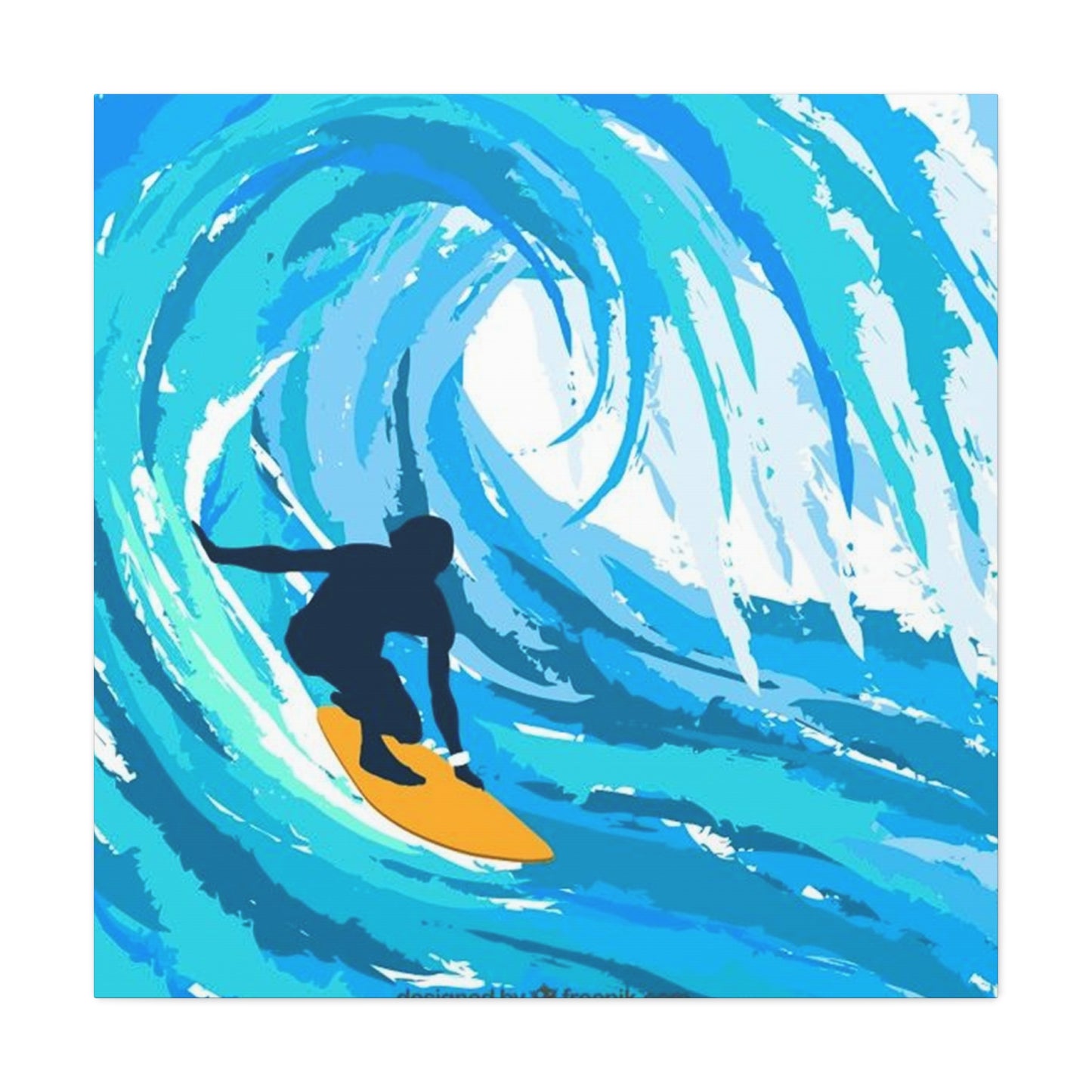 Abstract Surfing Waves Wall Art & Canvas Prints