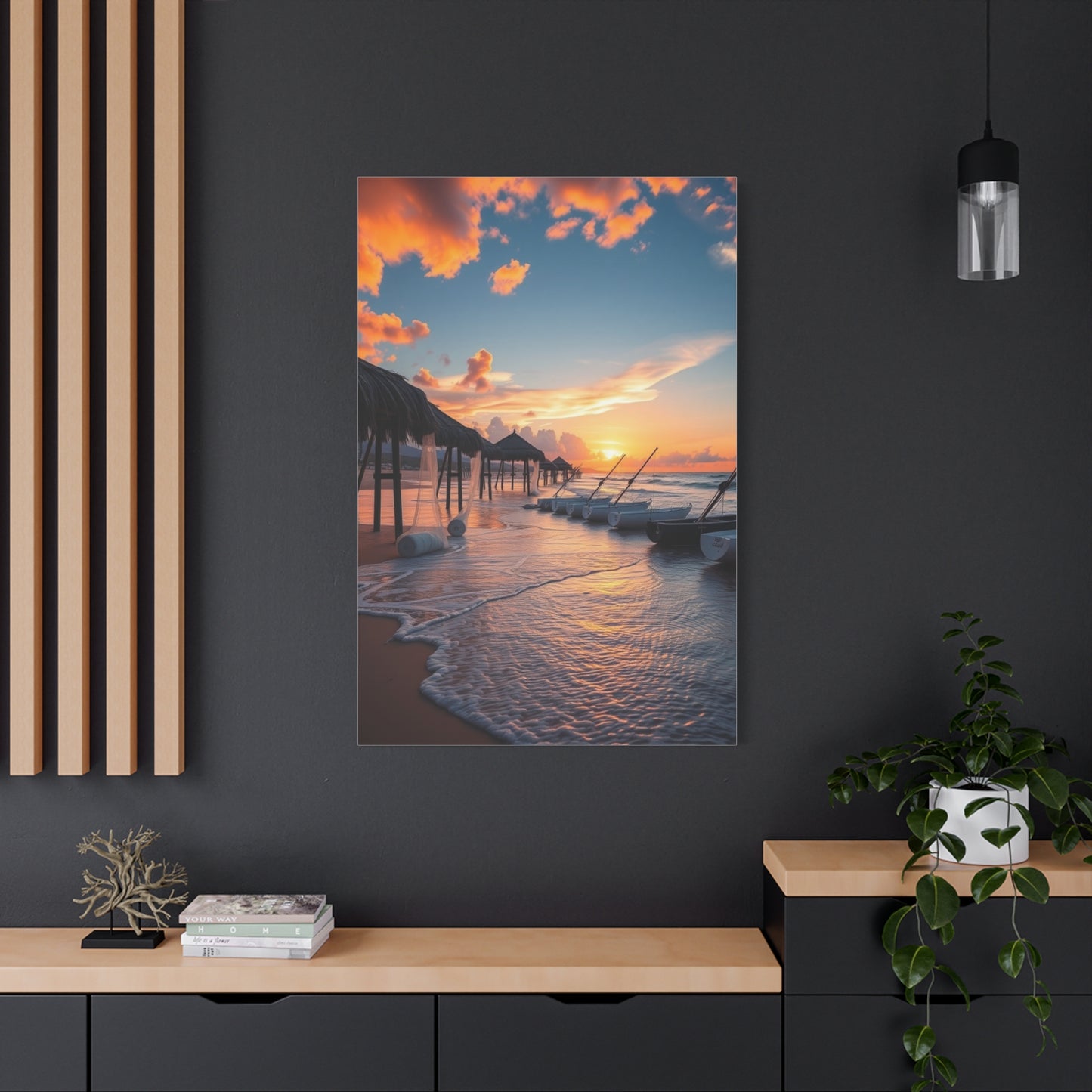 Beach Sunrise and Sunset Art Refined Canvas Wall Art & Canvas Print