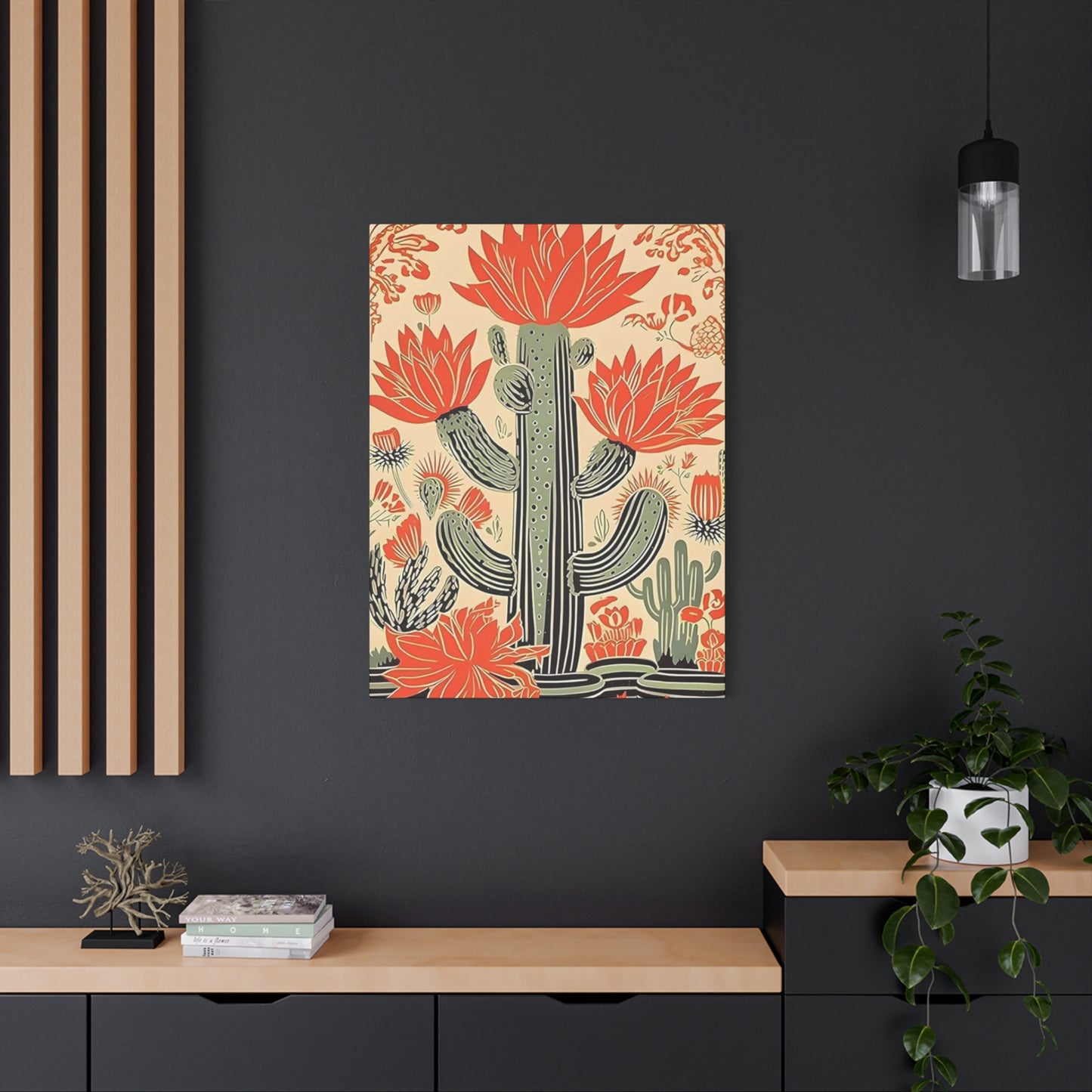 Flower On A Cactus Wall Art & Canvas Prints