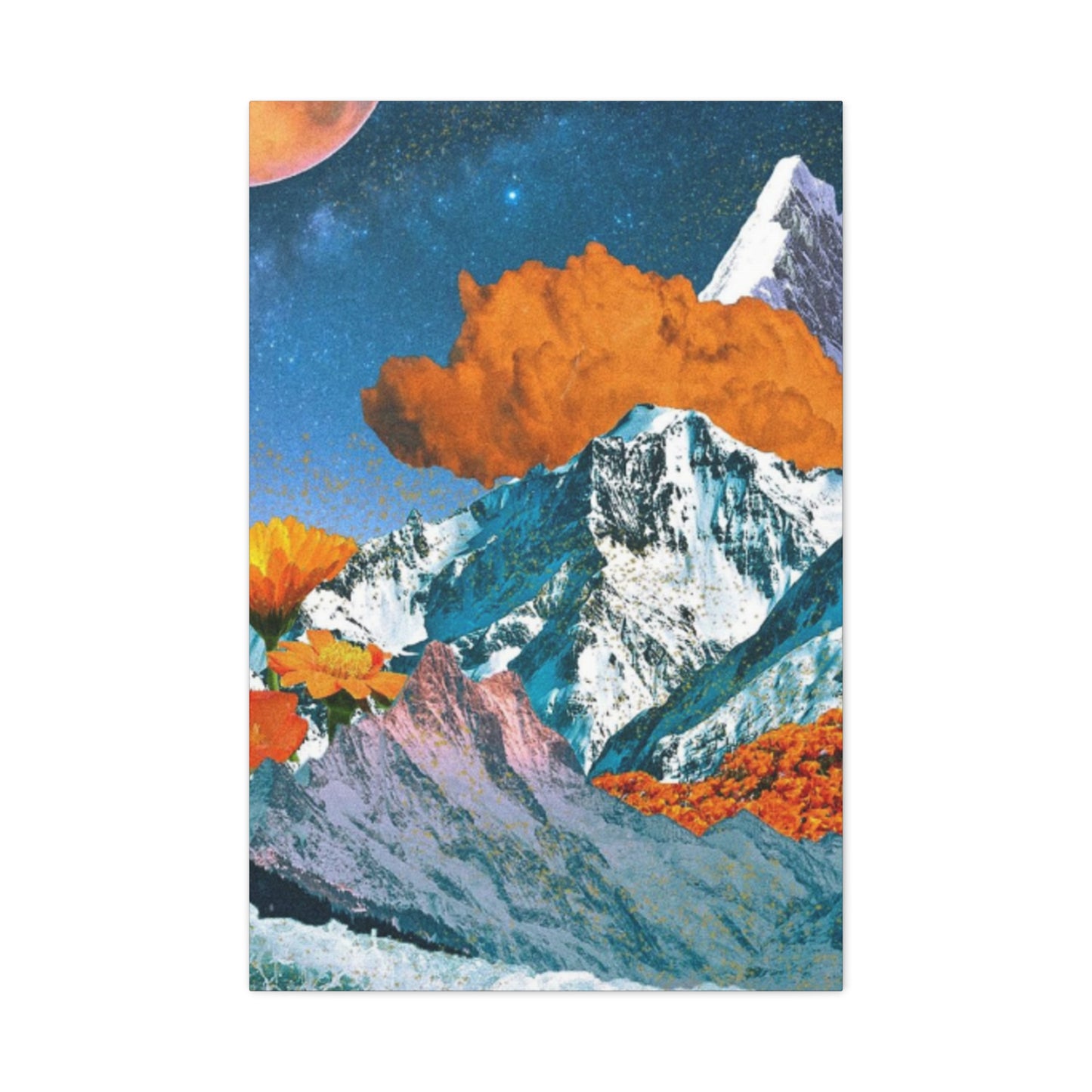 Golden Clouds In Mountain Modernism Wall Art & Canvas Prints