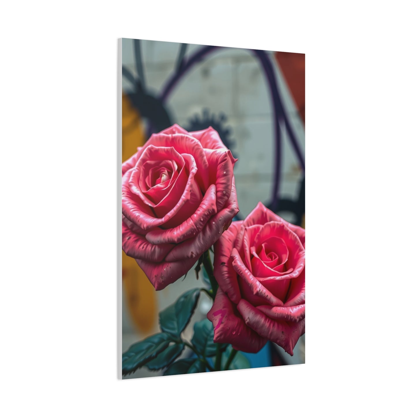 Floral Graffiti Elegance Wall Art & Canvas Print
