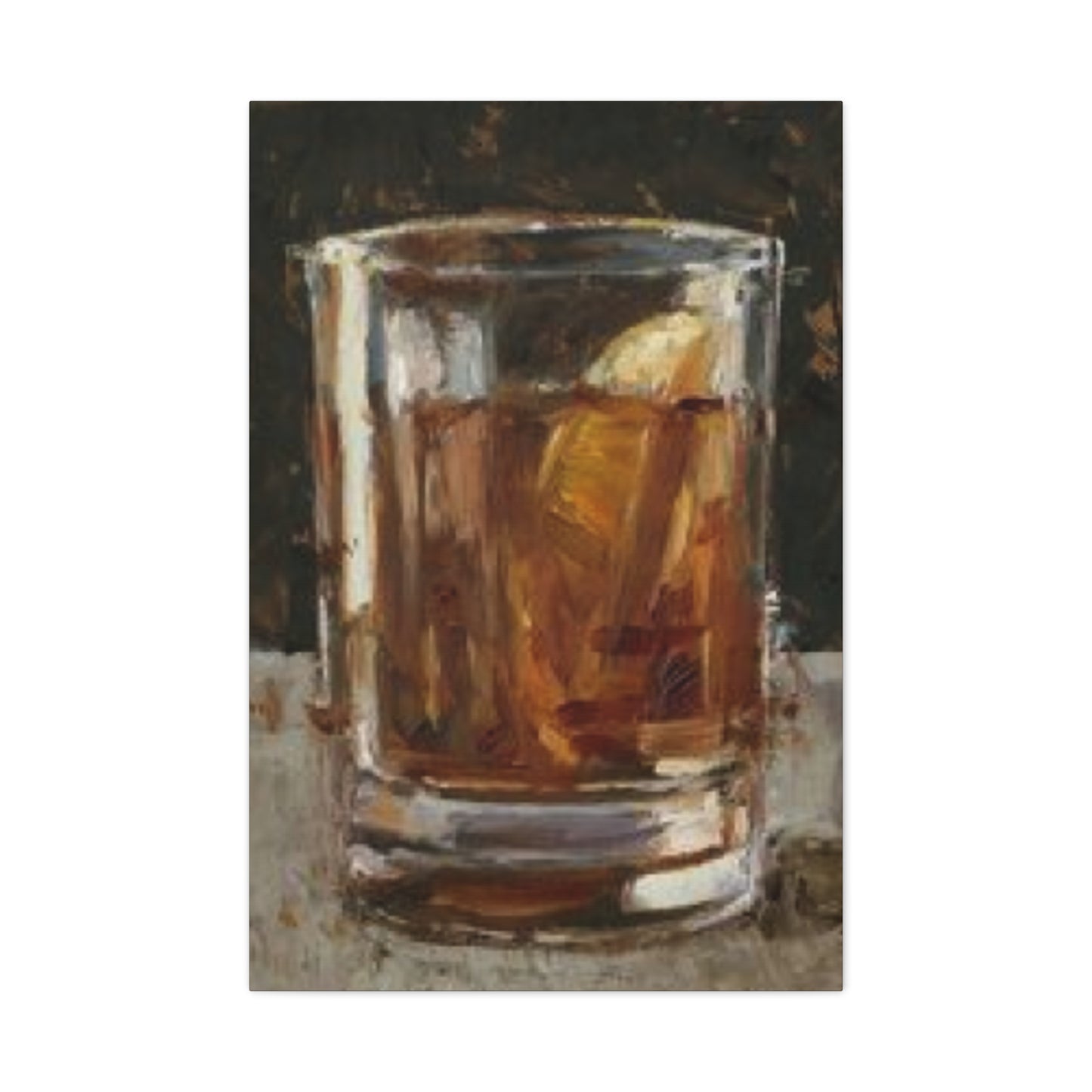 Whiskey Glass Man Cave Decor Wall Art & Canvas Prints