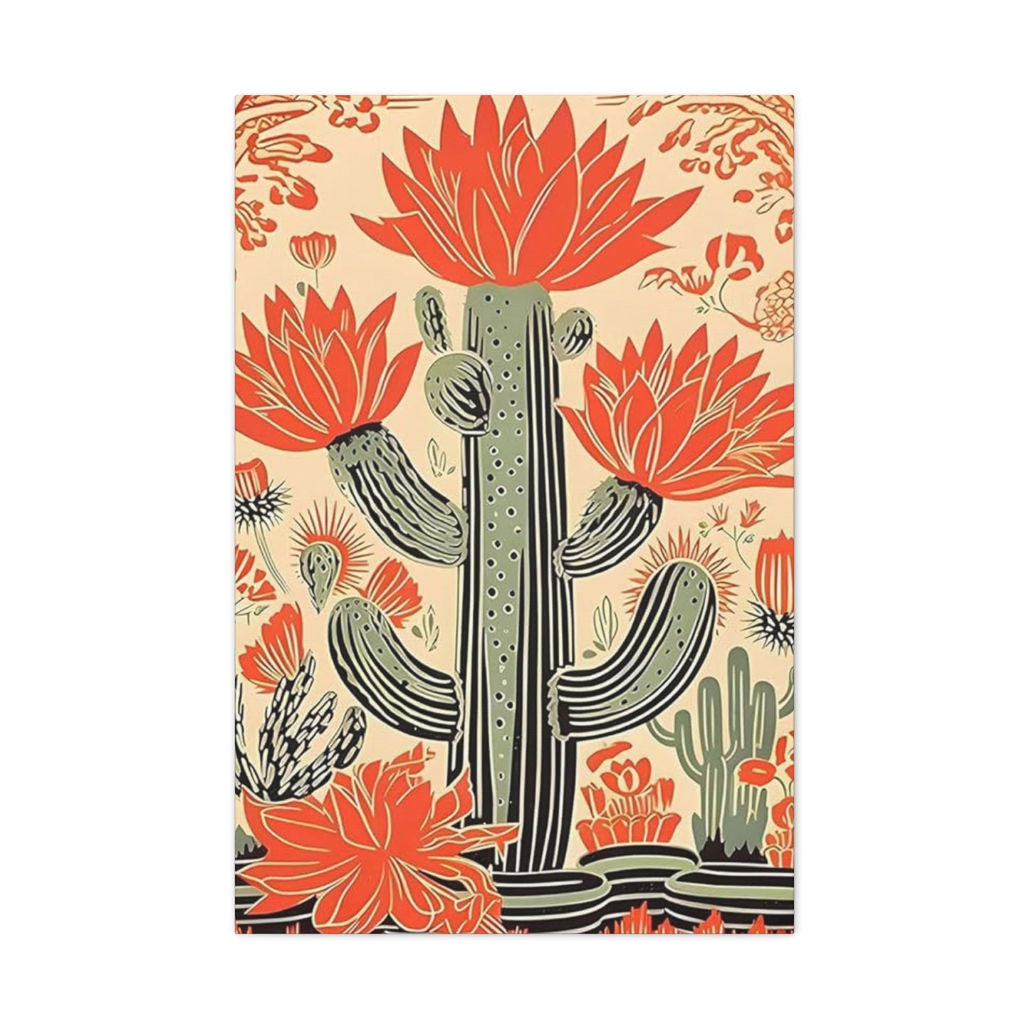 Flower On A Cactus Wall Art & Canvas Prints