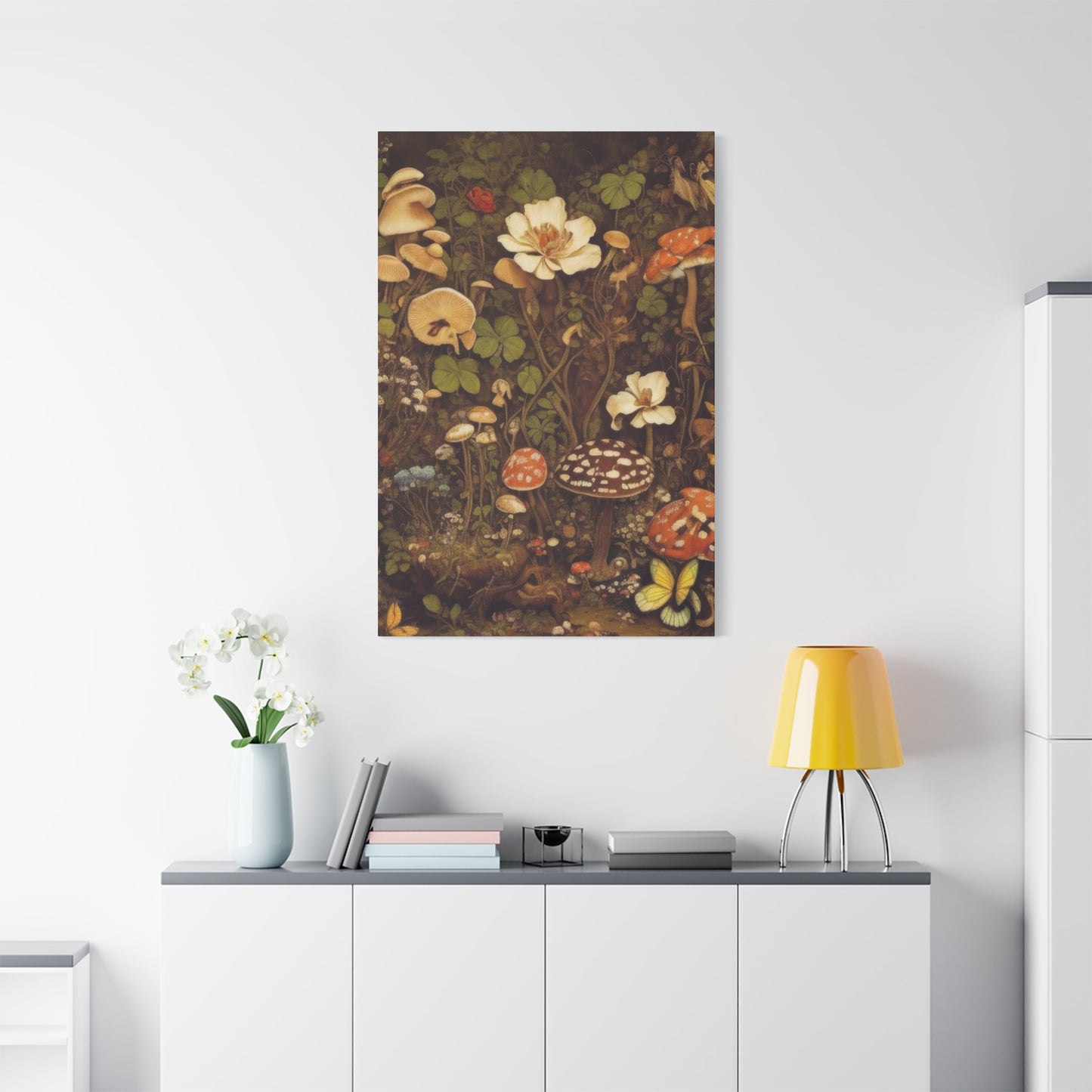 Mushroom On Forest Earthy Wall Art & Canvas Prints