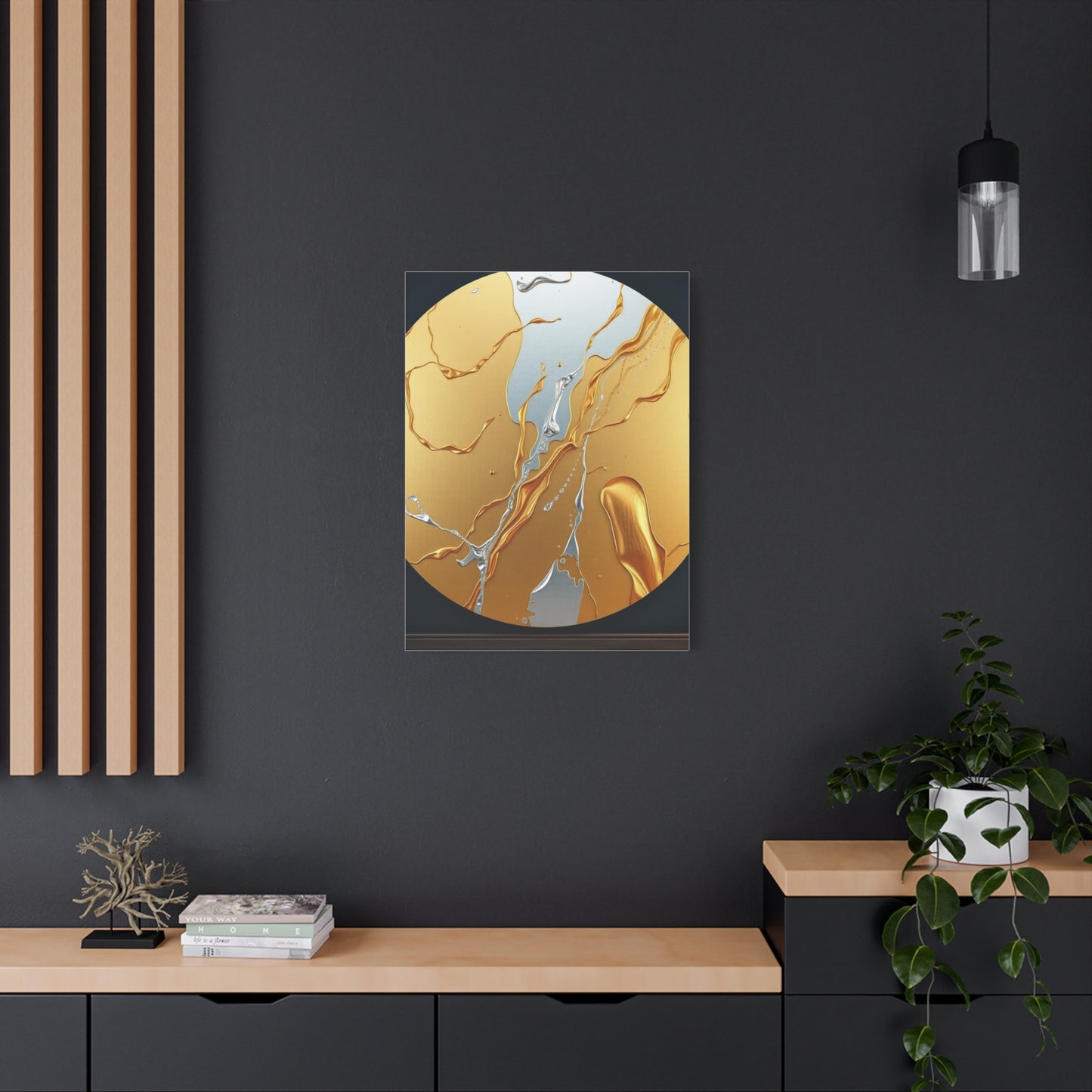 Supreme Gold & Silver Canvas Art Collection Wall Art & Canvas Print