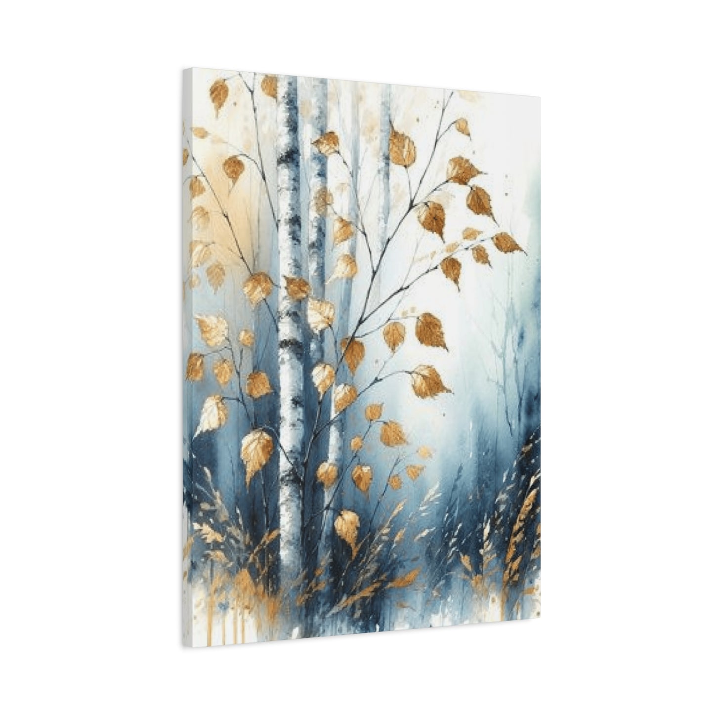 Birch Tree Trunk and Leaves Wall Art & Canvas Prints