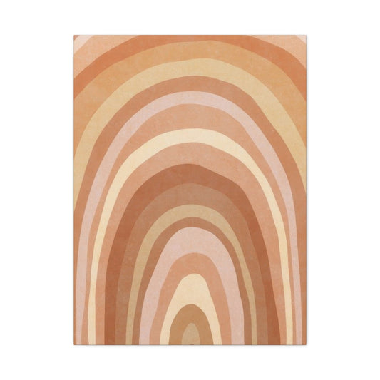 Warm Concentrix Curves Earth Tones Wall Art & Canvas Prints