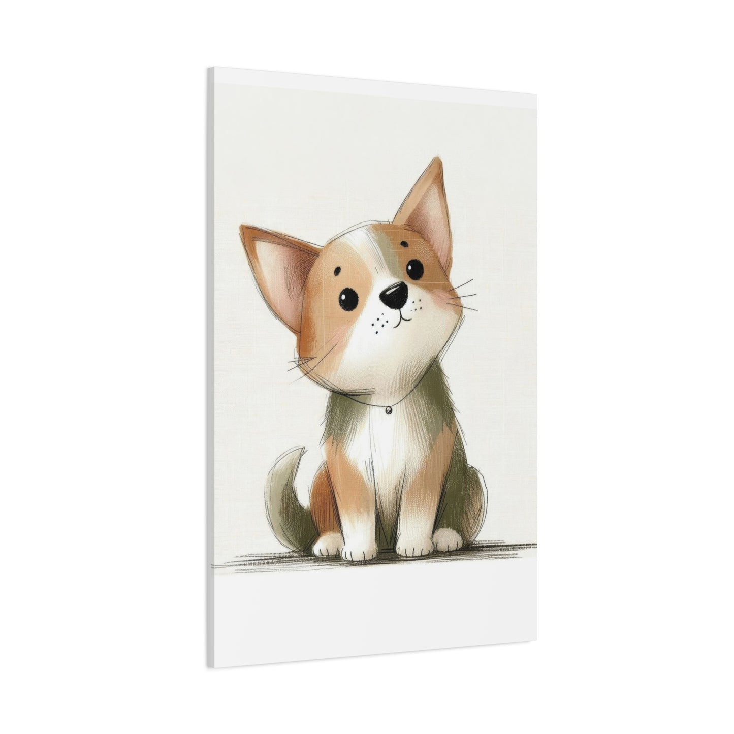 Innocent Puppy Clipart Dog Wall Art & Canvas Prints