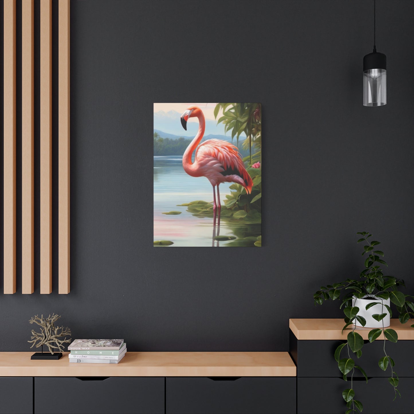 Flamingo In Water Wall Art & Canvas Prints