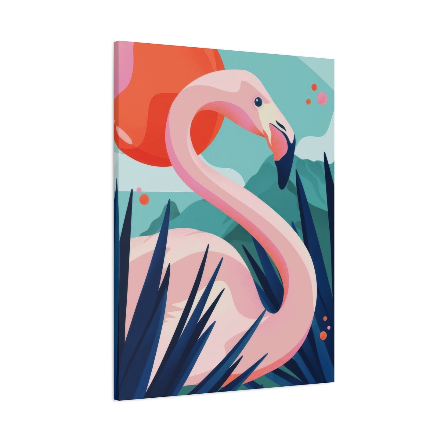 Flamingo Green Blue Wall Art & Canvas Prints