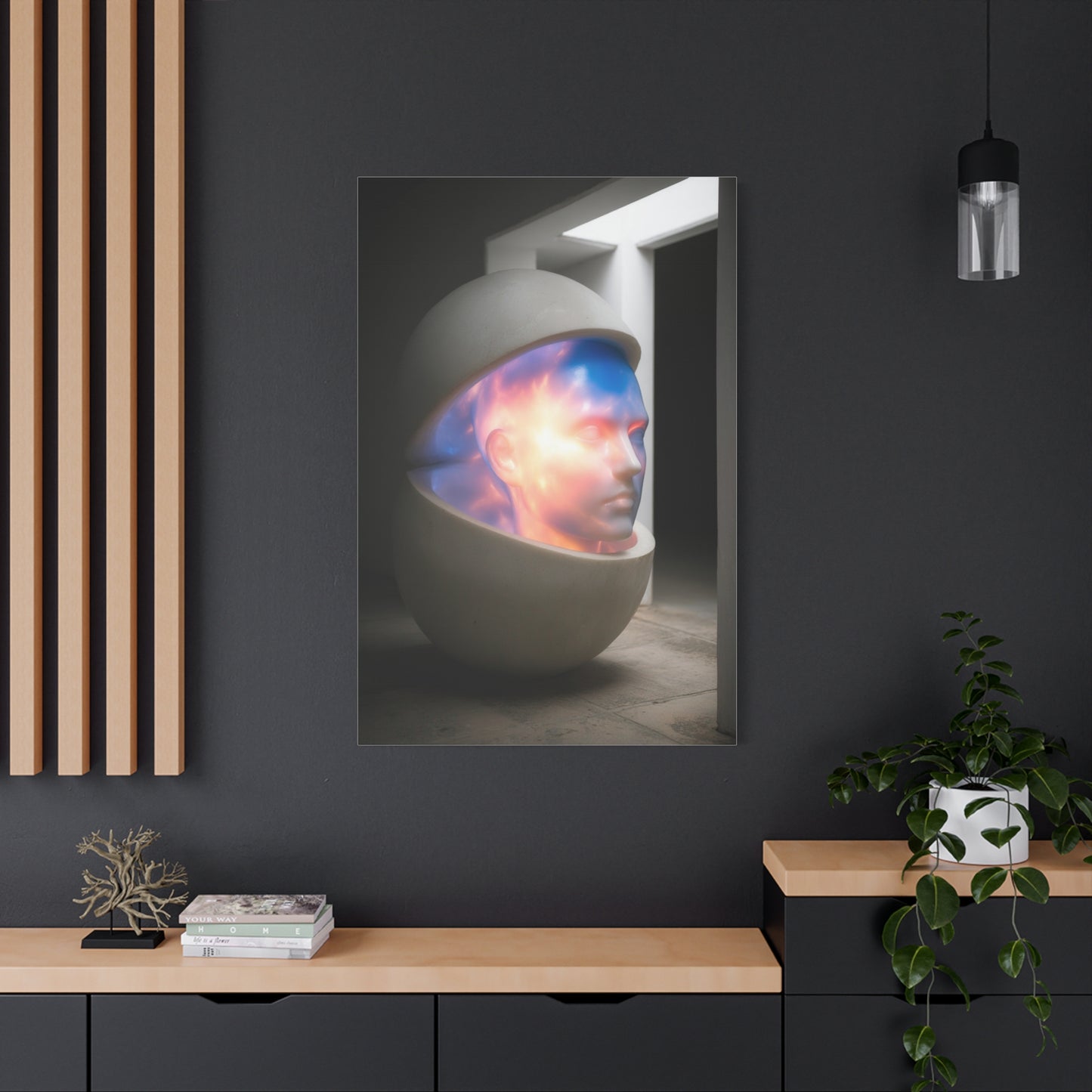 Surreal Cosmic Mind Sculpture Wall Art & Canvas Print