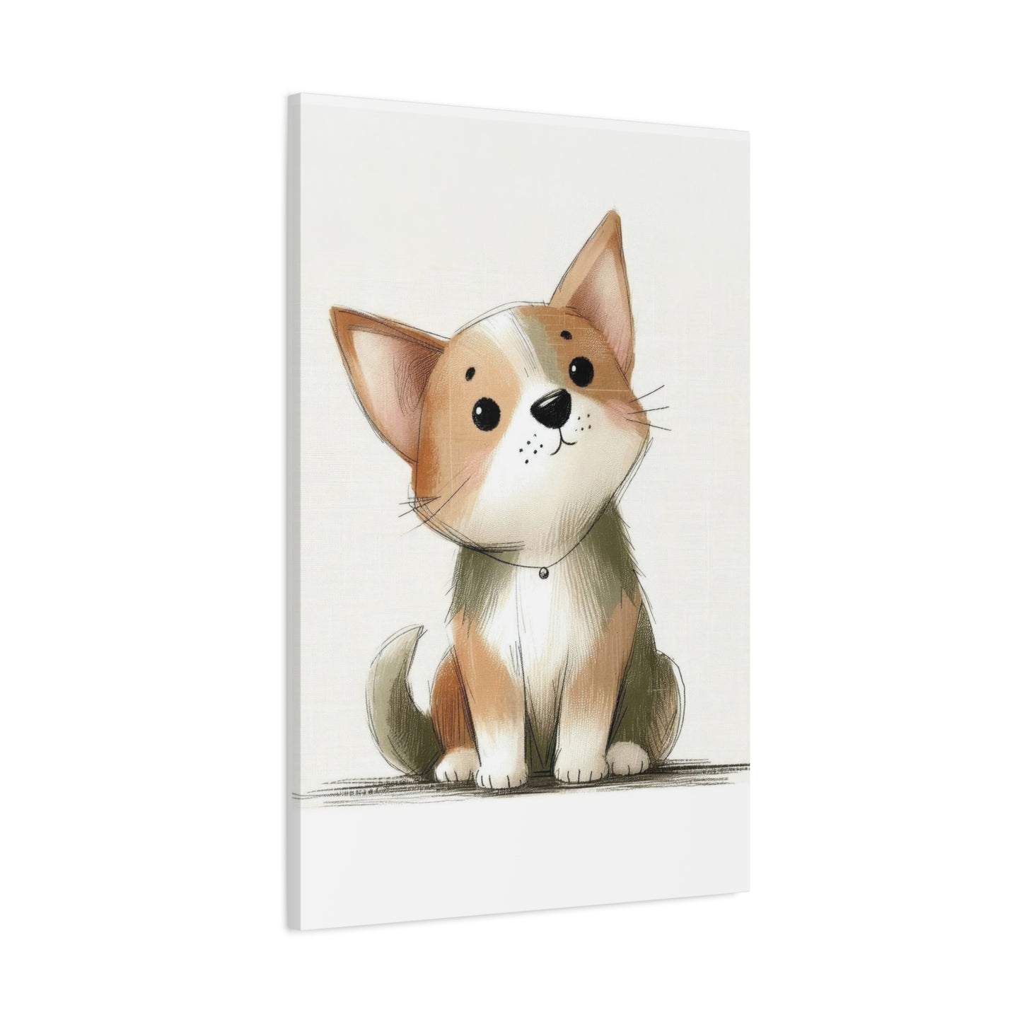 Innocent Puppy Clipart Dog Wall Art & Canvas Prints