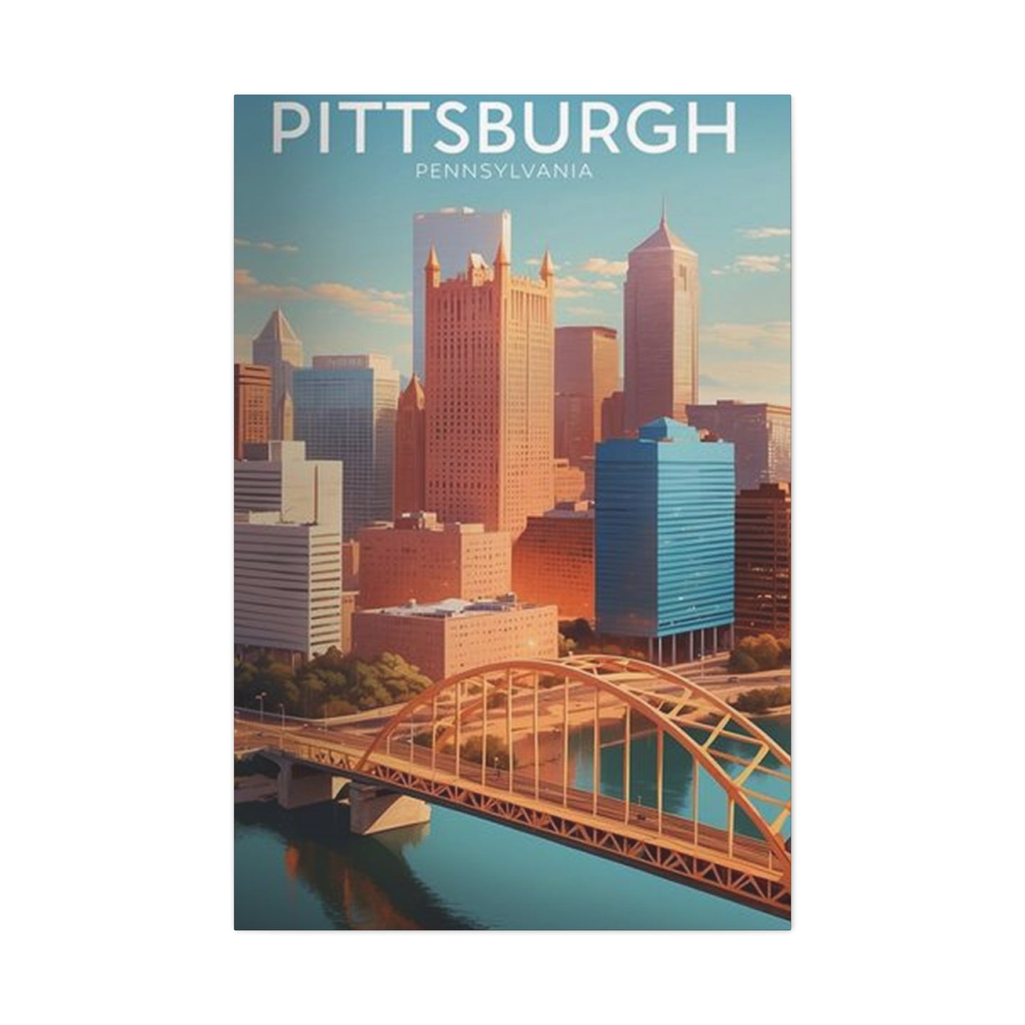 Pittsburgh Skyline Poster Wall Art & Canvas Prints