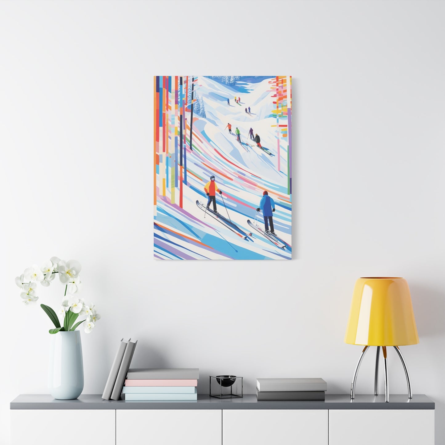 Long Skiing Path Wall Art & Canvas Prints