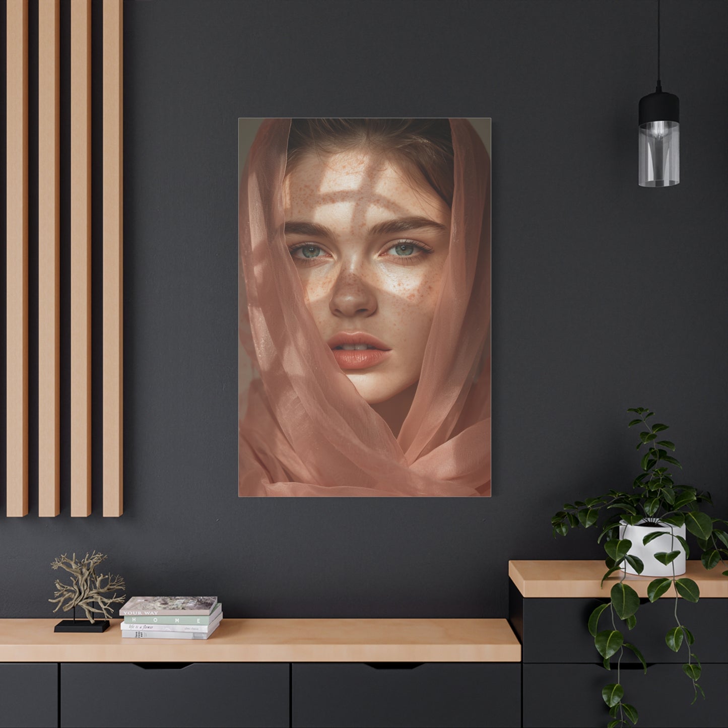 Freckled Muse Rose-Gold Veil Portrait Wall Art & Canvas Print