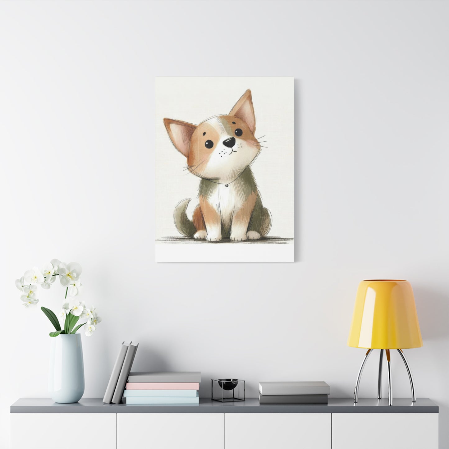 Innocent Puppy Clipart Dog Wall Art & Canvas Prints
