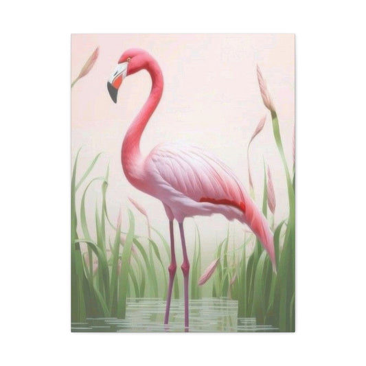 Flamingo Water Grass Wall Art & Canvas Prints