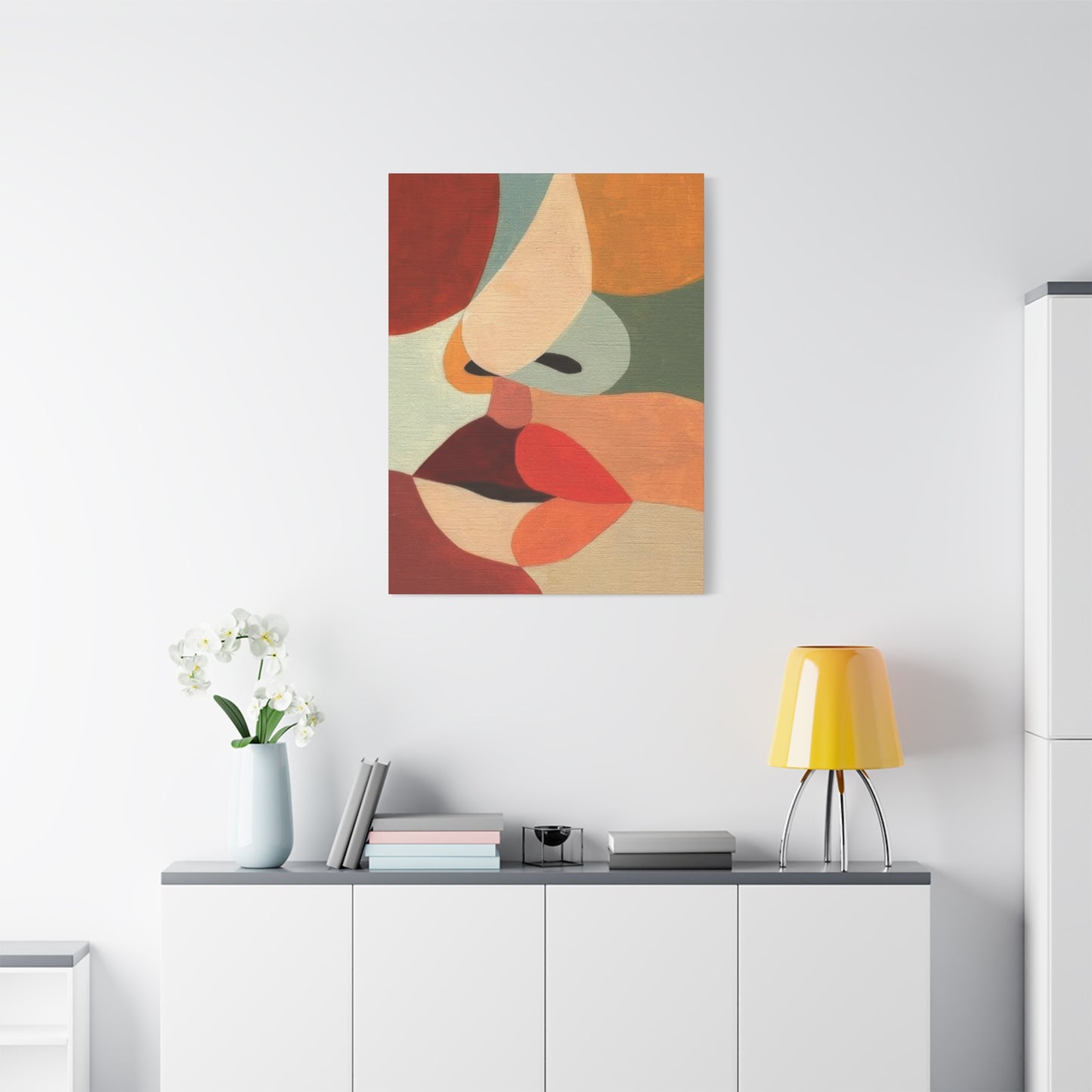 Face Colorful Shapes Wall Art & Canvas Prints