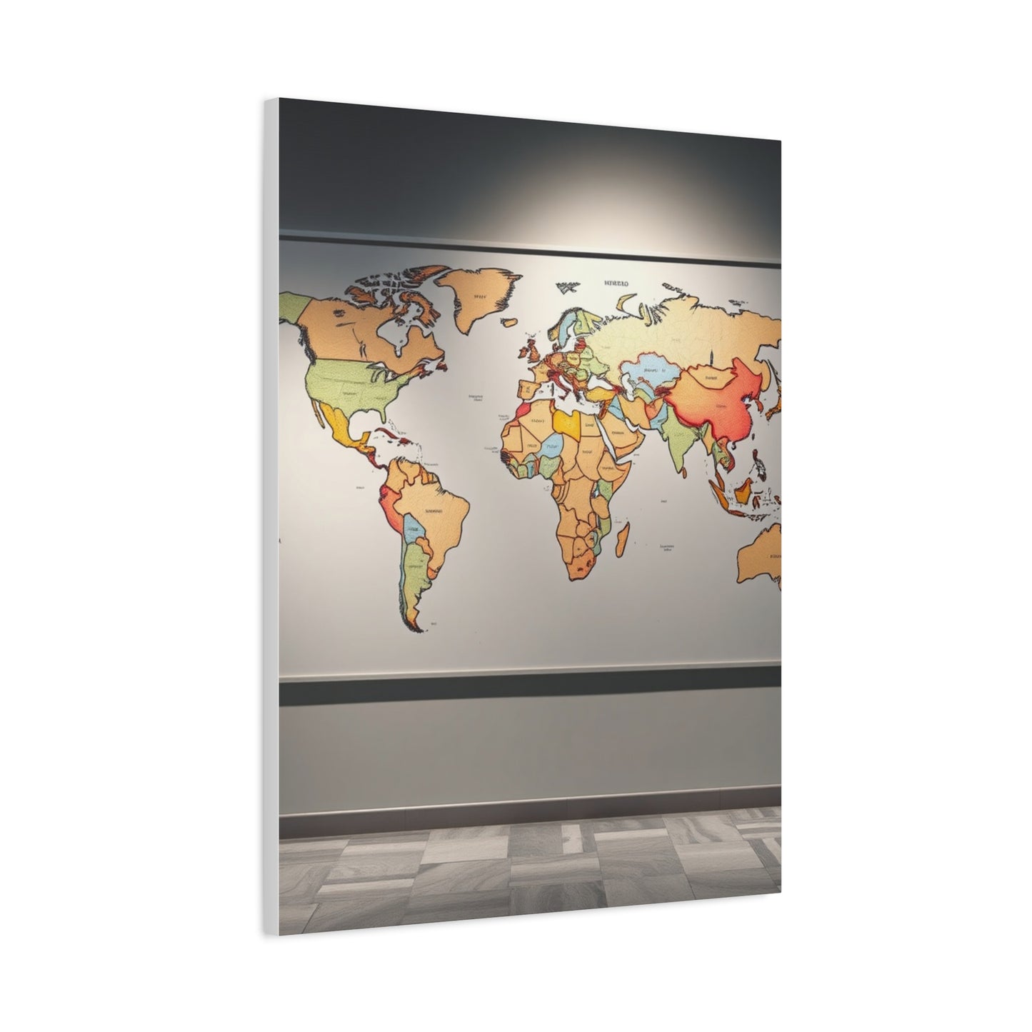 Elite World Map Art Vision Wall Art & Canvas Print
