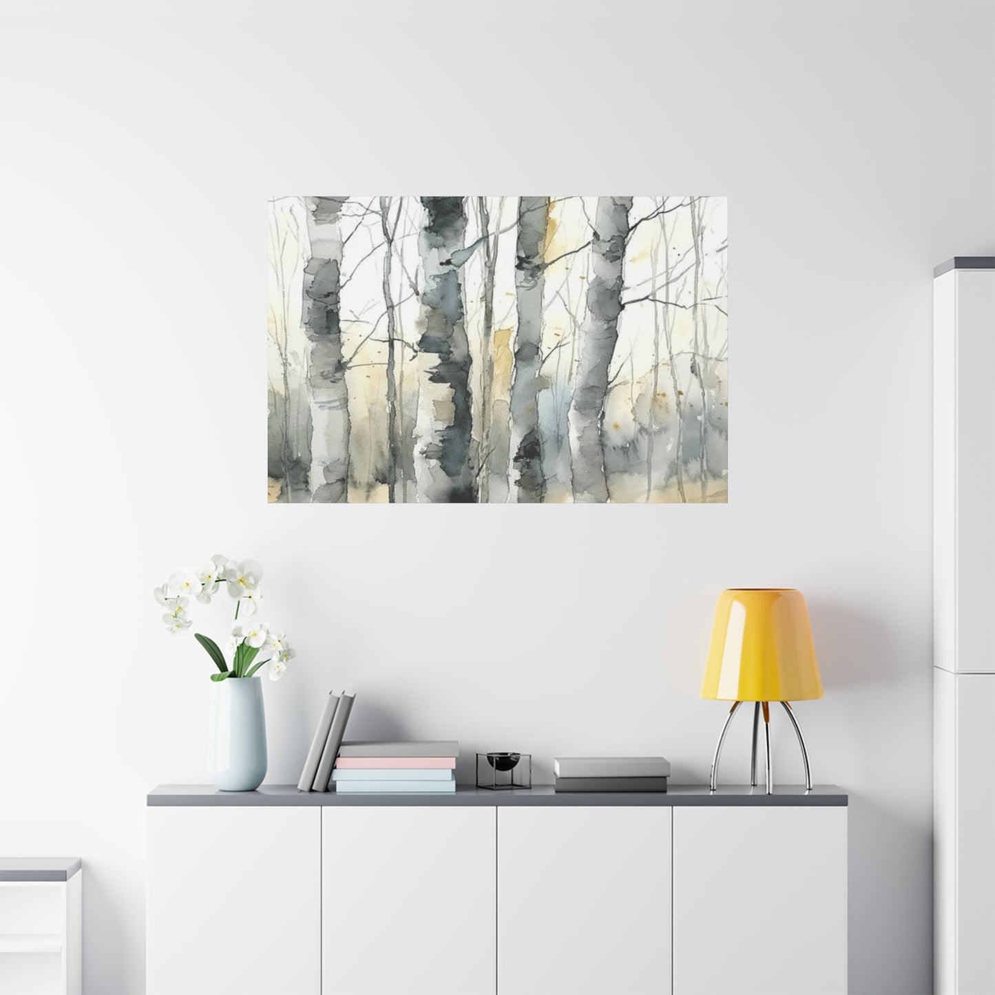 Birch Tree Water Painting Wall Art & Canvas Prints