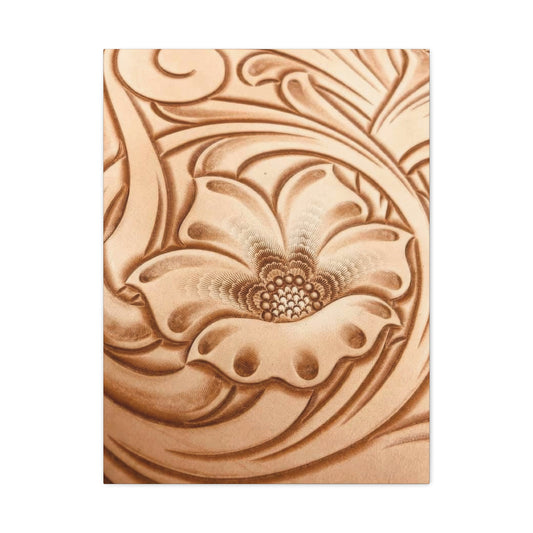 Flower On Leather Wall Art & Canvas Prints