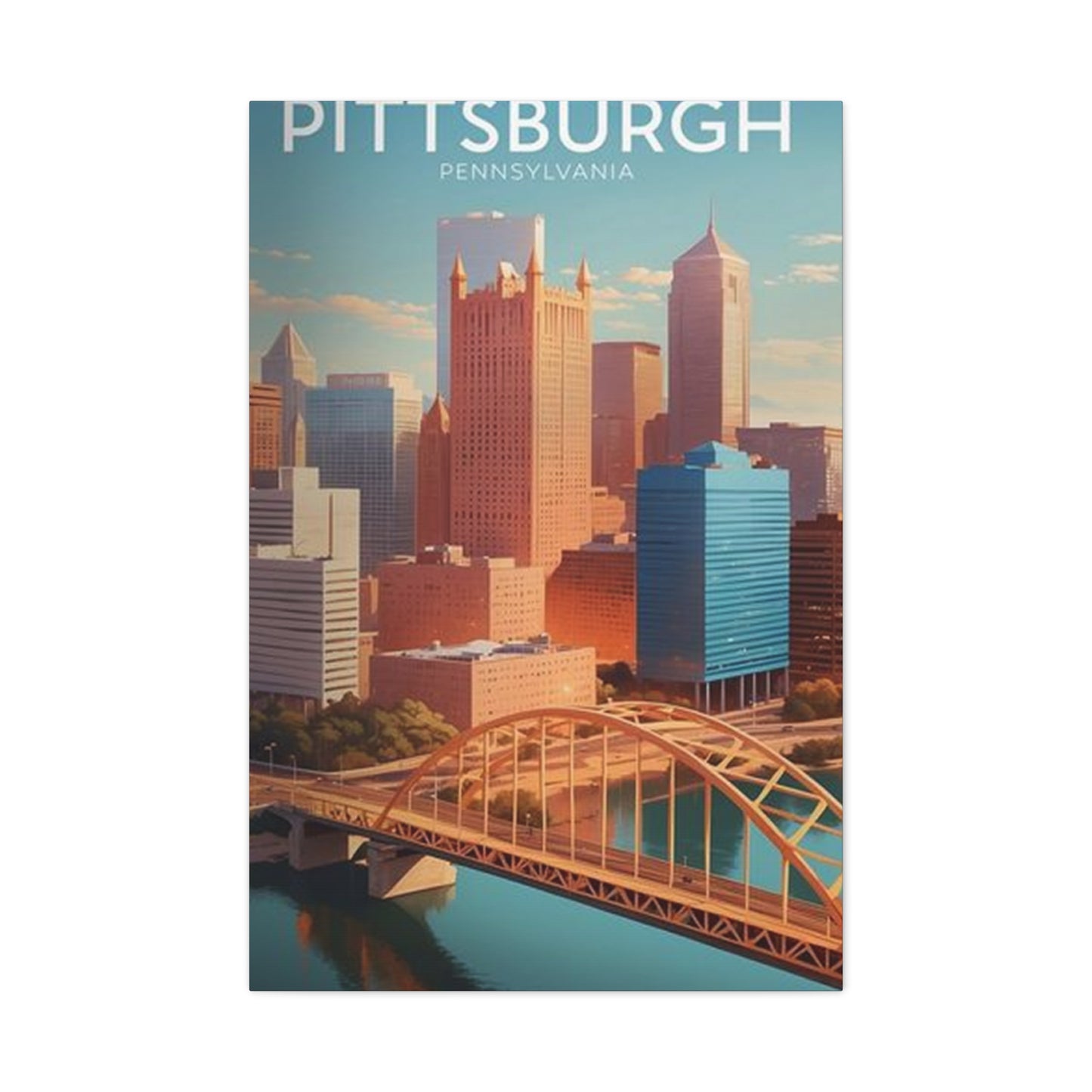 Pittsburgh Skyline Poster Wall Art & Canvas Prints