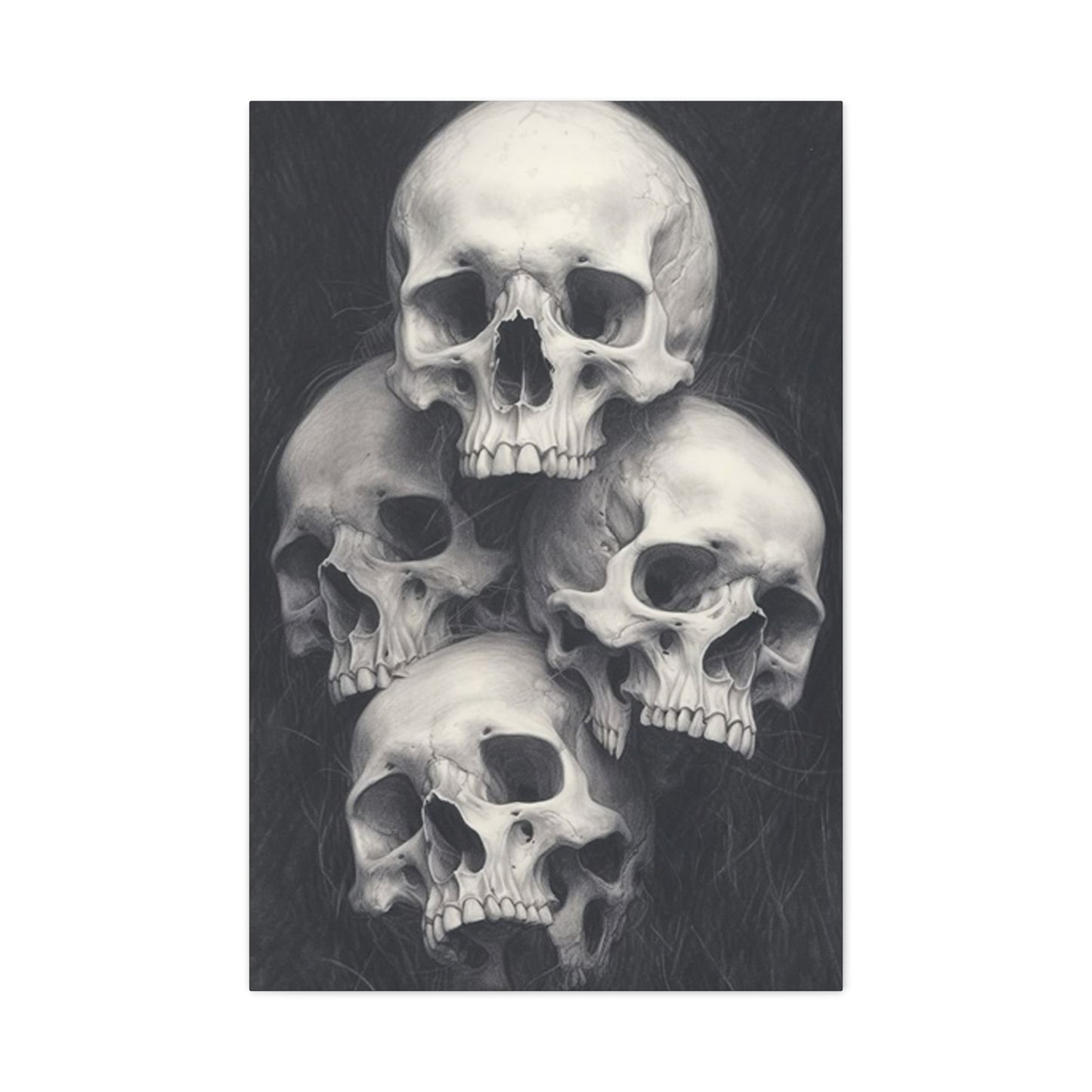 Four Scary Skulls Wall Art & Canvas Prints