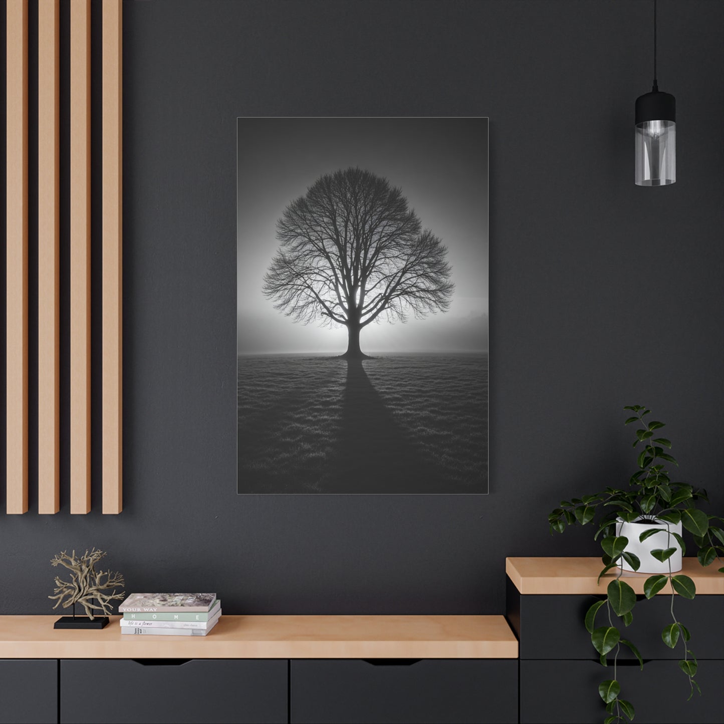 Lone Tree Silhouette Dawn Wall Art & Canvas Prints