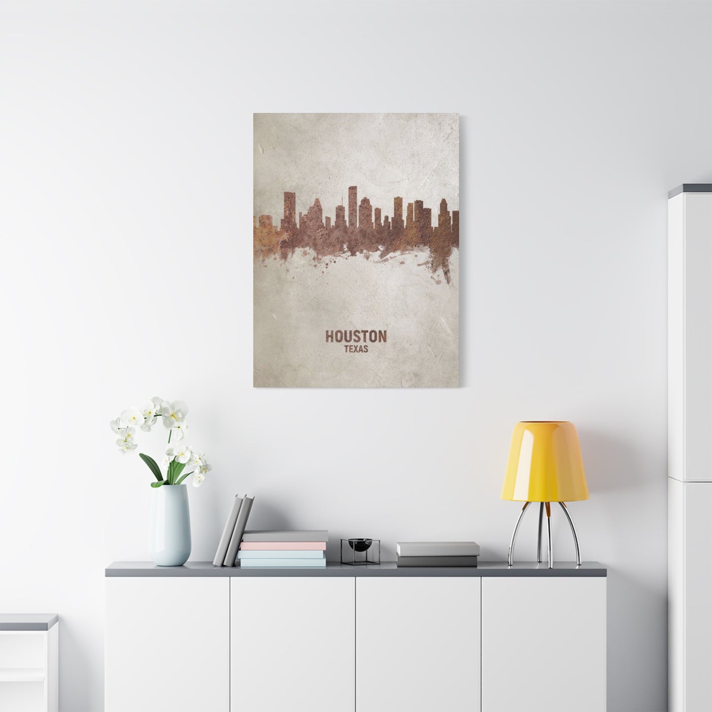 Houston Skyline Painting Wall Art & Canvas Prints