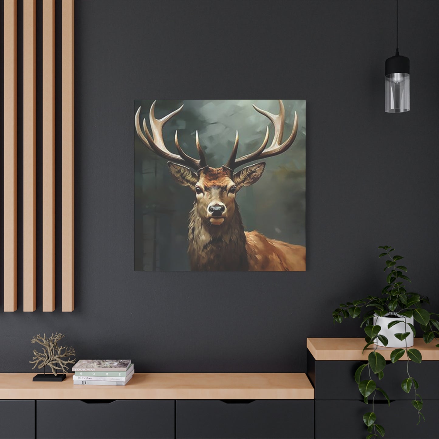 Reindeer Painting Wall Art & Canvas Prints
