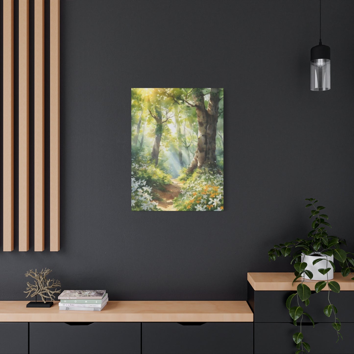 Forest Path Lit Wall Art & Canvas Prints