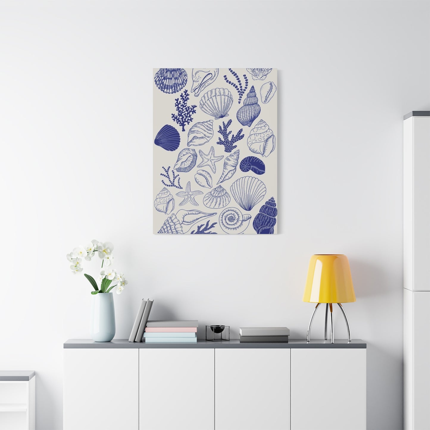 Purple Sea Shell Shape Poster Wall Art & Canvas Prints