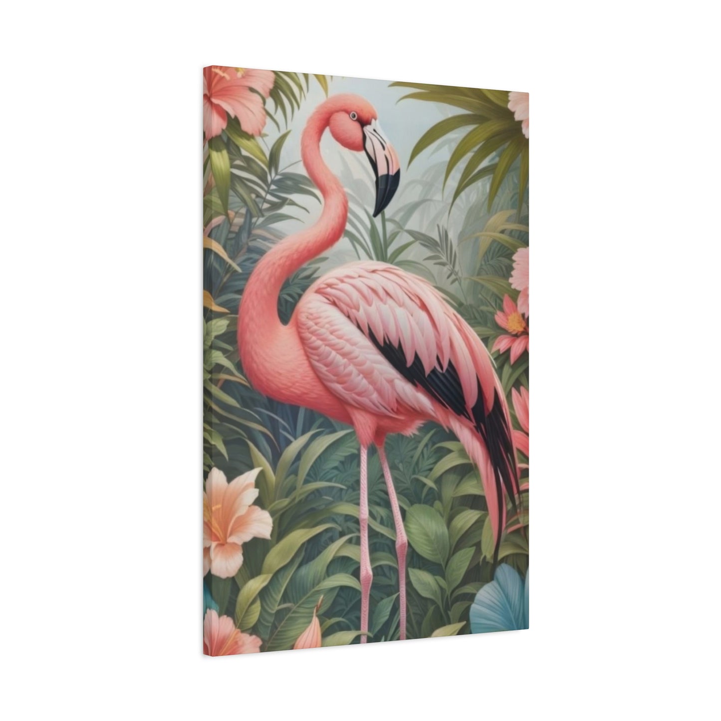 Flamingo In Forest Wall Art & Canvas Prints