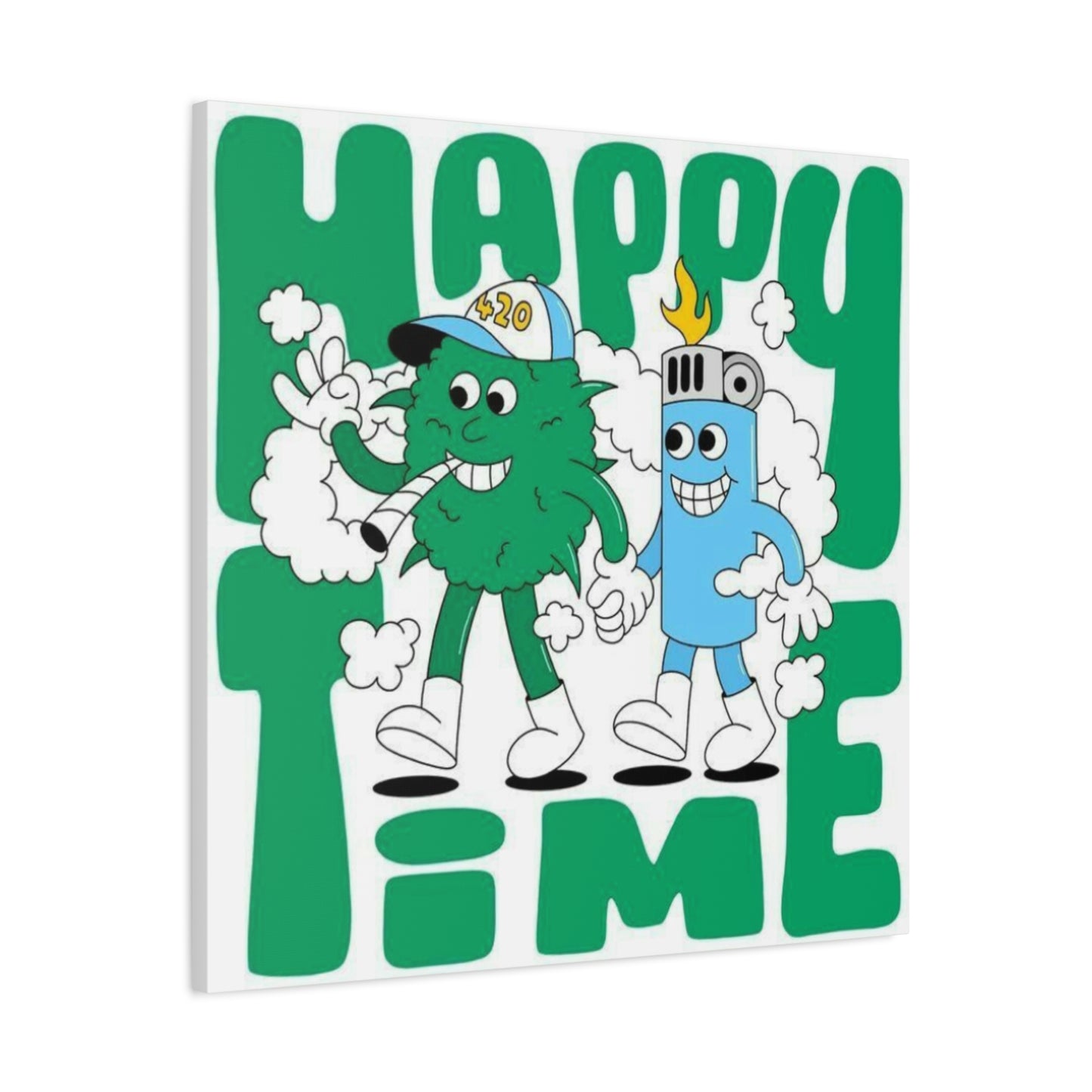Happy Time Marijuana Wall Art & Canvas Prints