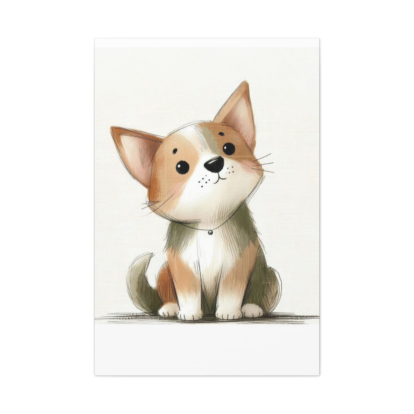 Innocent Puppy Clipart Dog Wall Art & Canvas Prints